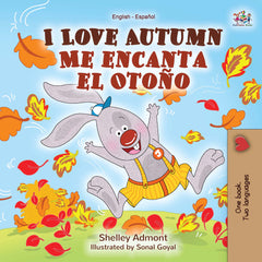 Spanish bilingual book for kids seasons