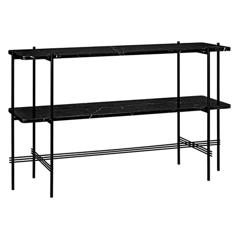 Konsoollaud TS, kahe riiuliga, must raam / erinevad pinna viimistlused - Nordic Design Home