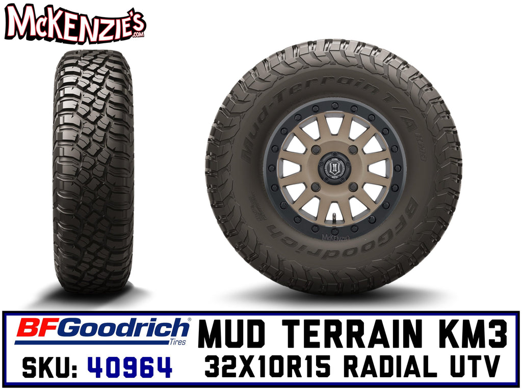 BFG 32x10R15 Mud Terrain KM3 UTV Tire | BFGoodrich 40964