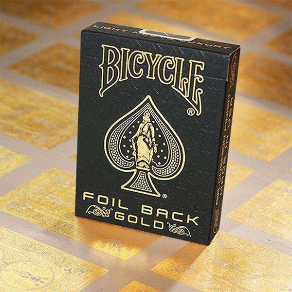 Bicycle Rider Back MetalLuxe Playing Cards; Gold Foil Edition by JOKARTE 