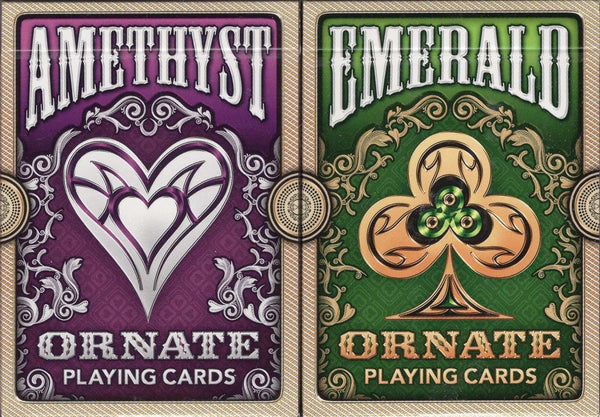 Ornate Playing Cards Emerald Unbranded Green White Edition 