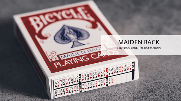 Red USPCC Bicycle Playing Cards Marked Maiden Back VF
