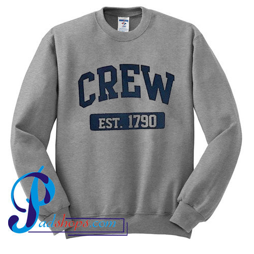 crew est 1790 cropped sweatshirt