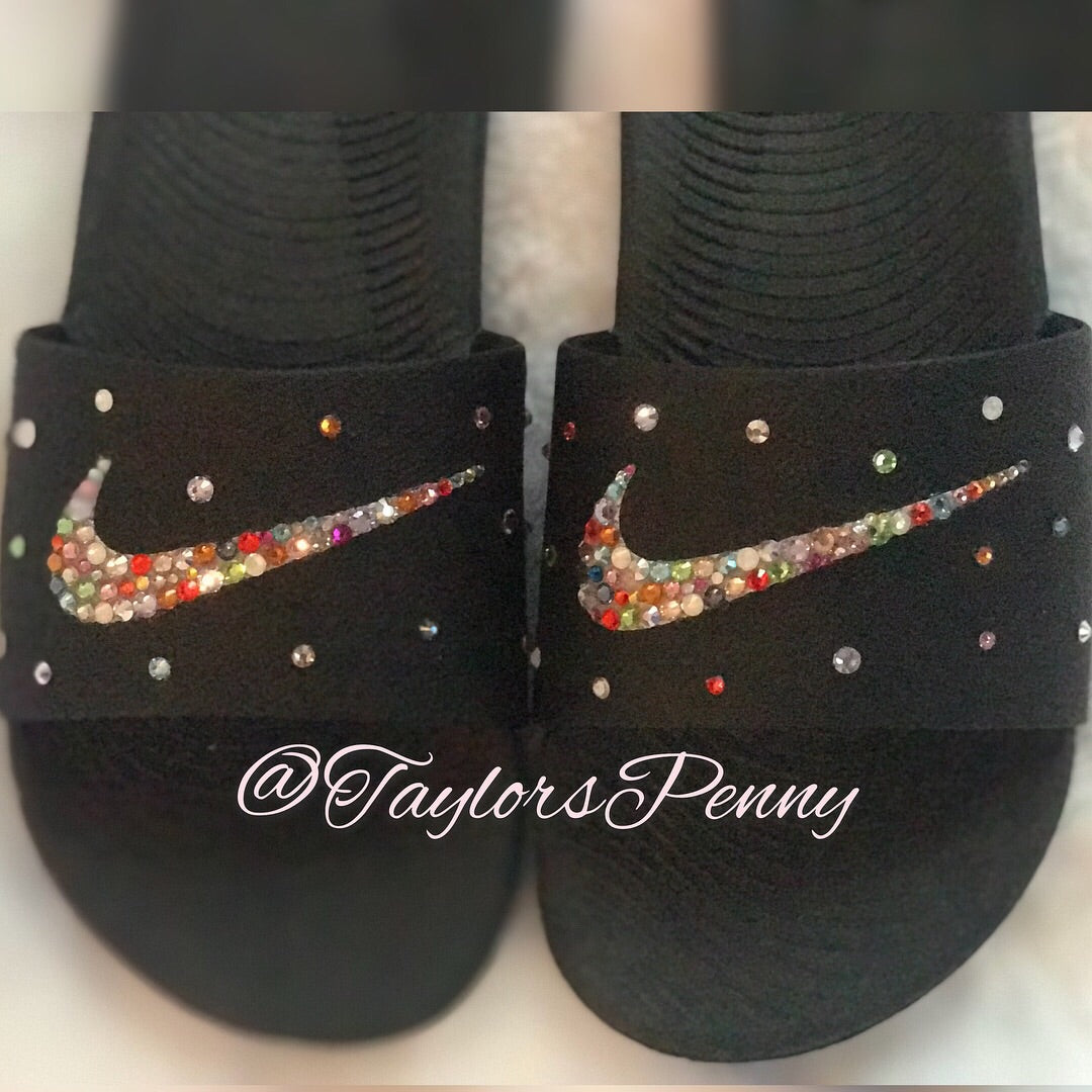 nike bling slides