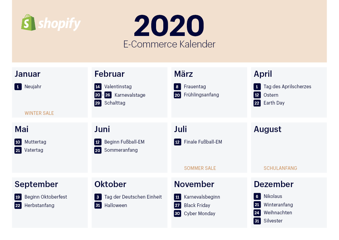 E-COmmerce-Kalender 2020