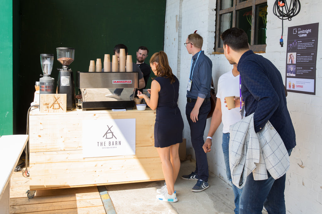 Ständig im Einsatz: Die Kaffeestation des Berliner Kaffee-Startups The Barn