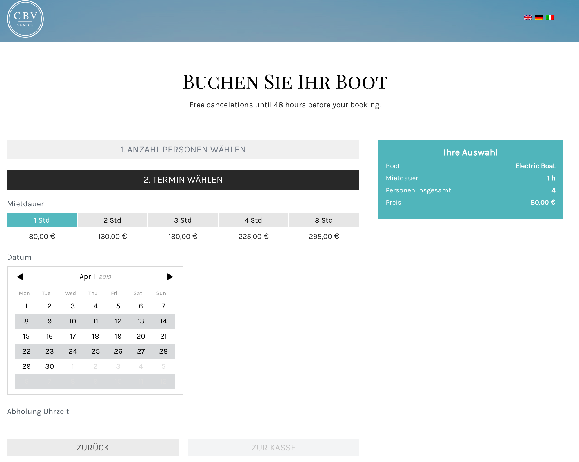 Buchen mit Shopify