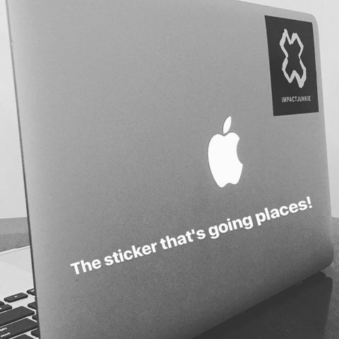 IMPACTJUNKIE Sticker on laptop