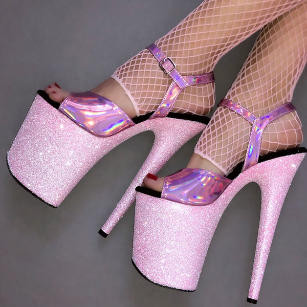 pink diamond high heels