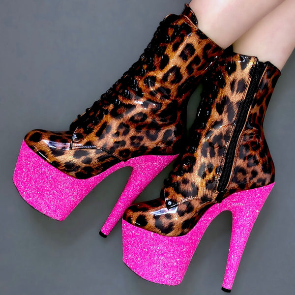 pink shimmer heels