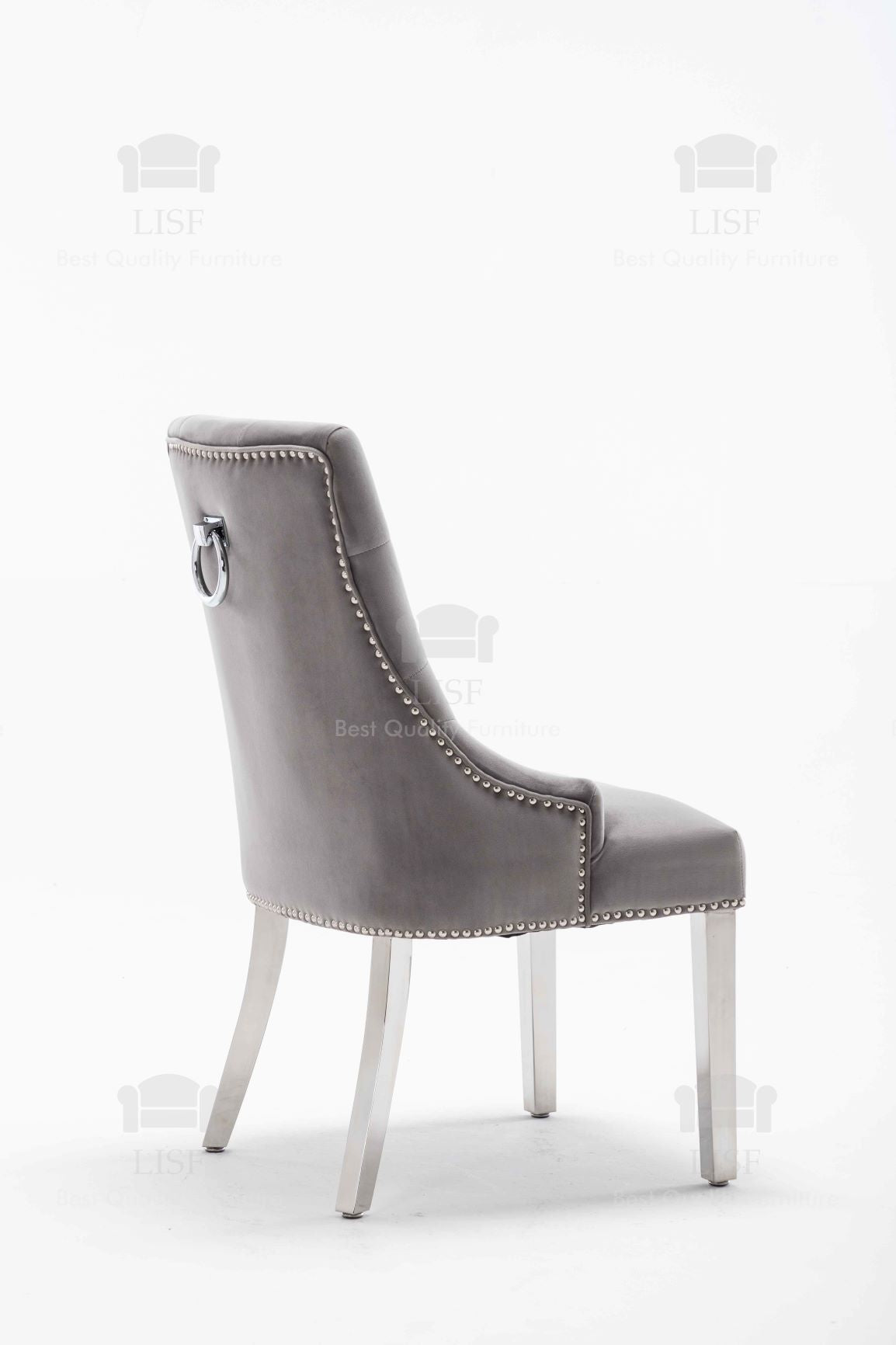 grey door knocker dining chairs