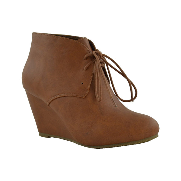 tan low heel wedges