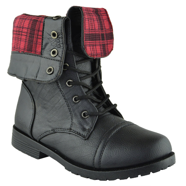 military style boots black