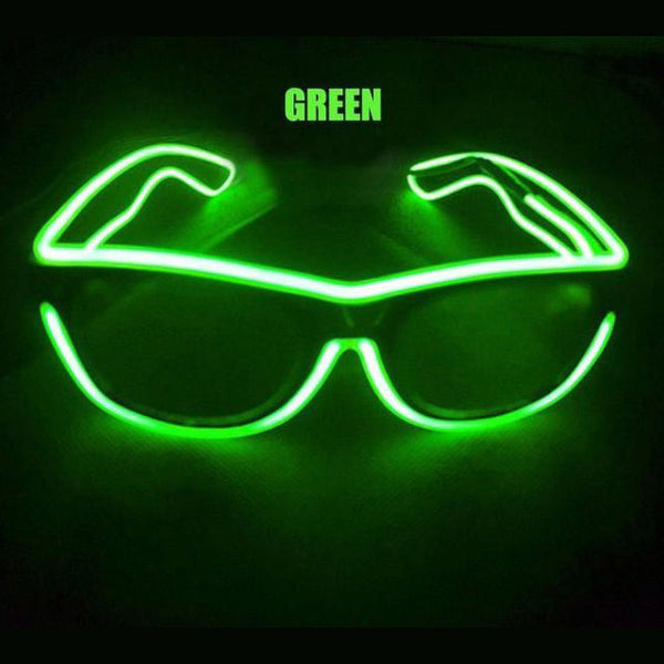 green led glasses