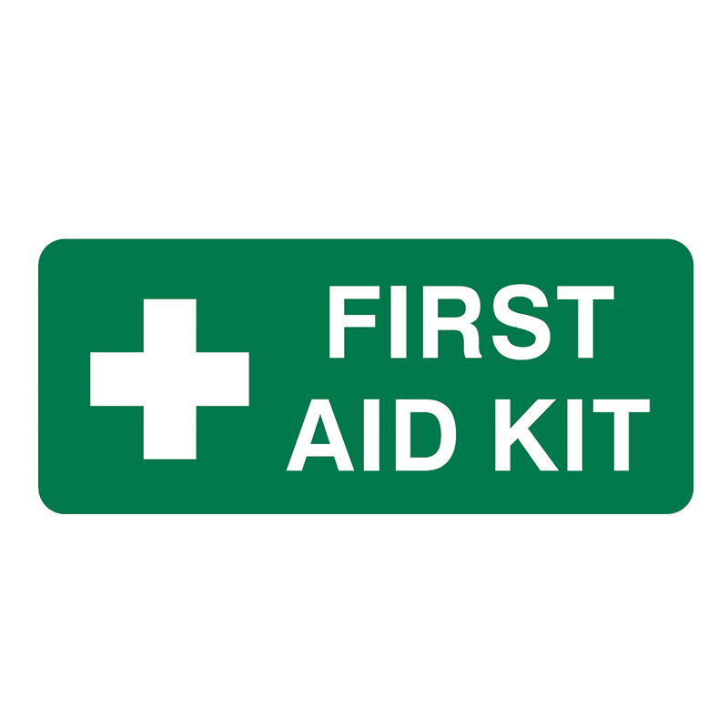 first aid kit sign