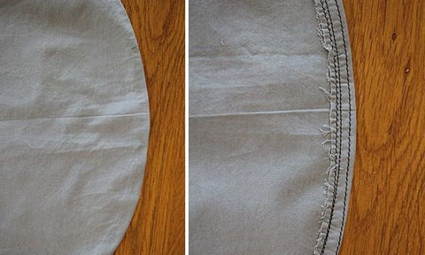 How to hem a convex curve finished