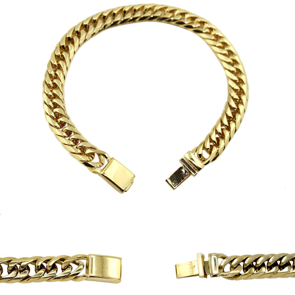 Cuban Link Chain Bracelet 18k Gold 