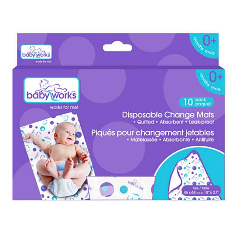 Baby Works Disposable Diaper Change Mats Pinkiblue