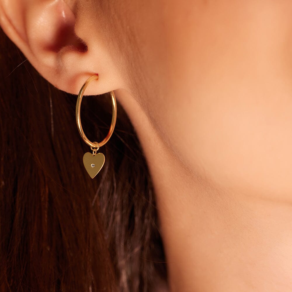 ERAMA K18gold openheart hoop earring patines.pe