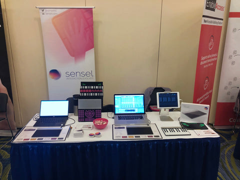 Sensel Morph touch technology demo table at M-Enabling Summit.