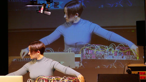 Caterina Barbieri performing mind altering synthesis.