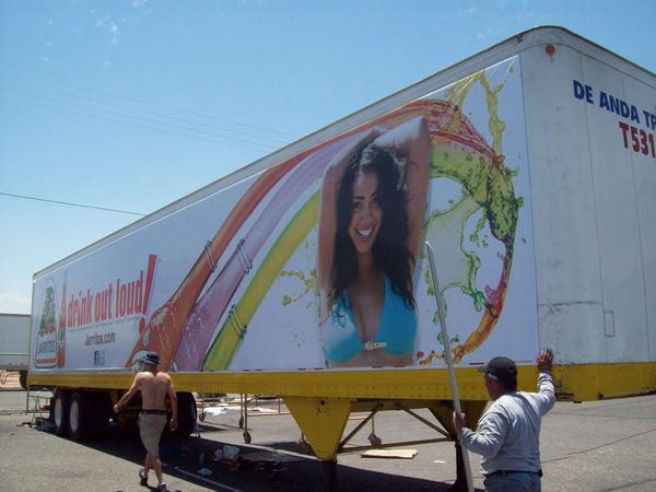 Box Truck Using Ackland Media Banner Frame System