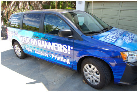 Lets Go Banners Delivery Van Wrapped With 3M Graphics