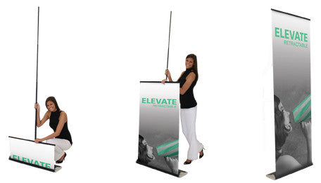 Setting up a retractable banner stand is fast and simple