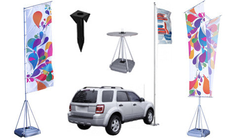 T Pole Flag Displays and Accessories