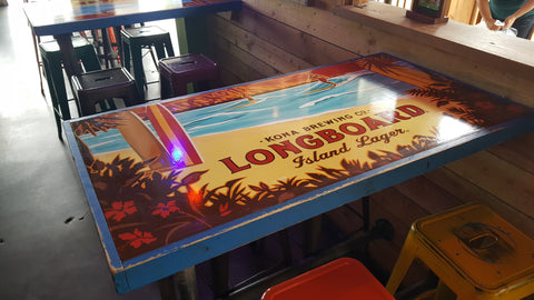 Vinyl Laminated Table Top Covers for branding