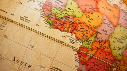 Map West Africa Globe
