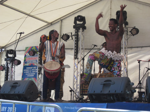 West African drummers and dancers