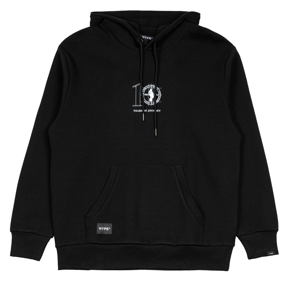 Hype HYPE Foil Panel Over Head Hoodie Black/gold  Age 15 