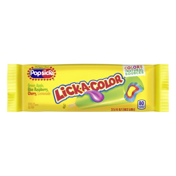 Popsicle Lick A Color Sour Popsicle, 3.5 fl oz (24 count) – SuperFrosty