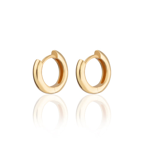 Gold Plated Huggie Hoops by Scream Pretty