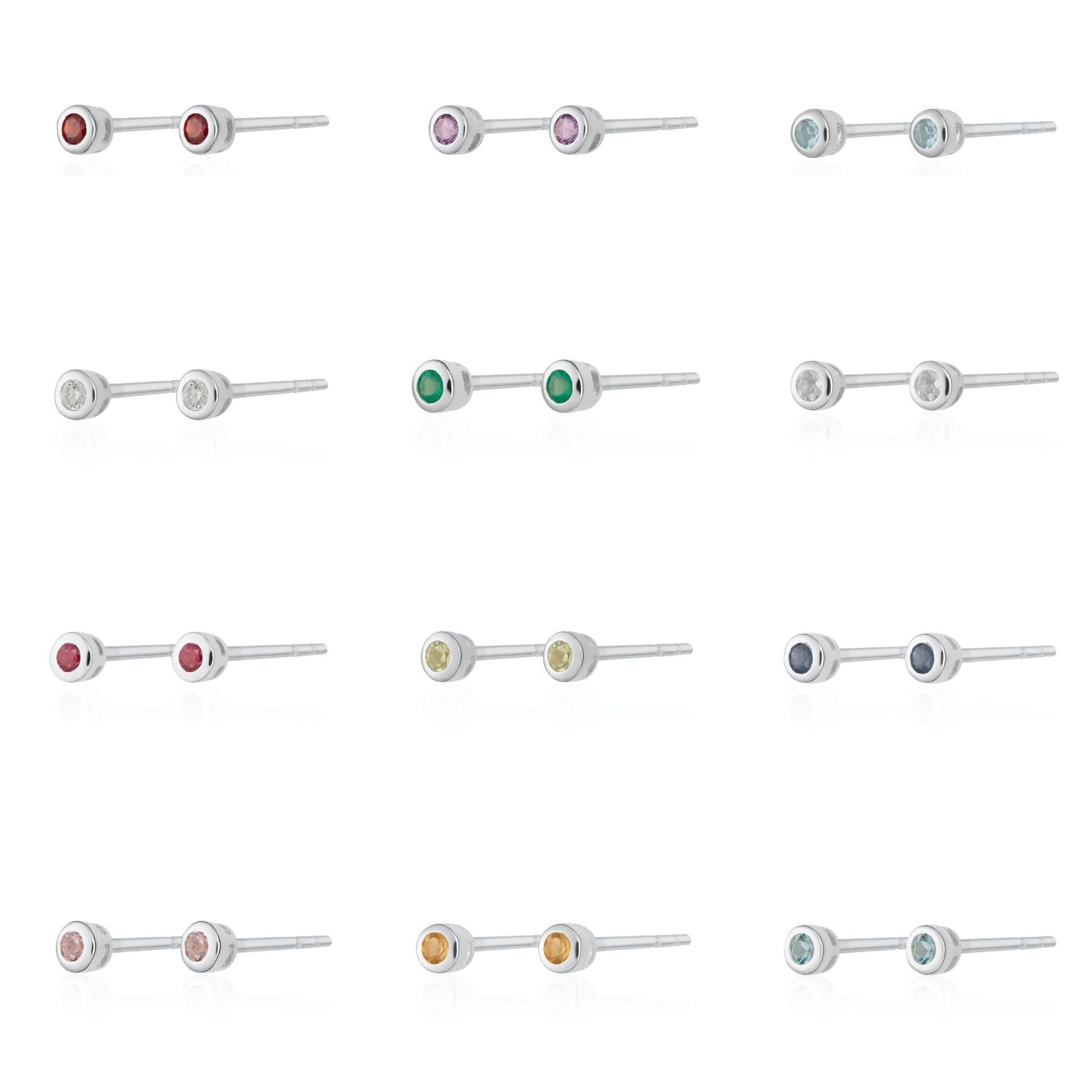 Birthstone Teeny Tiny Stud Earrings