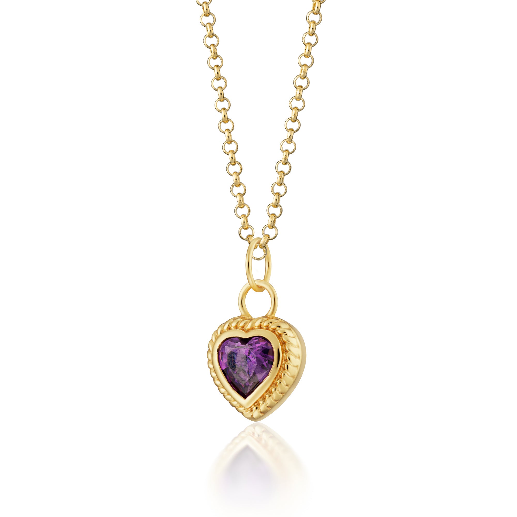 Hannah Martin Violet Heart Necklace