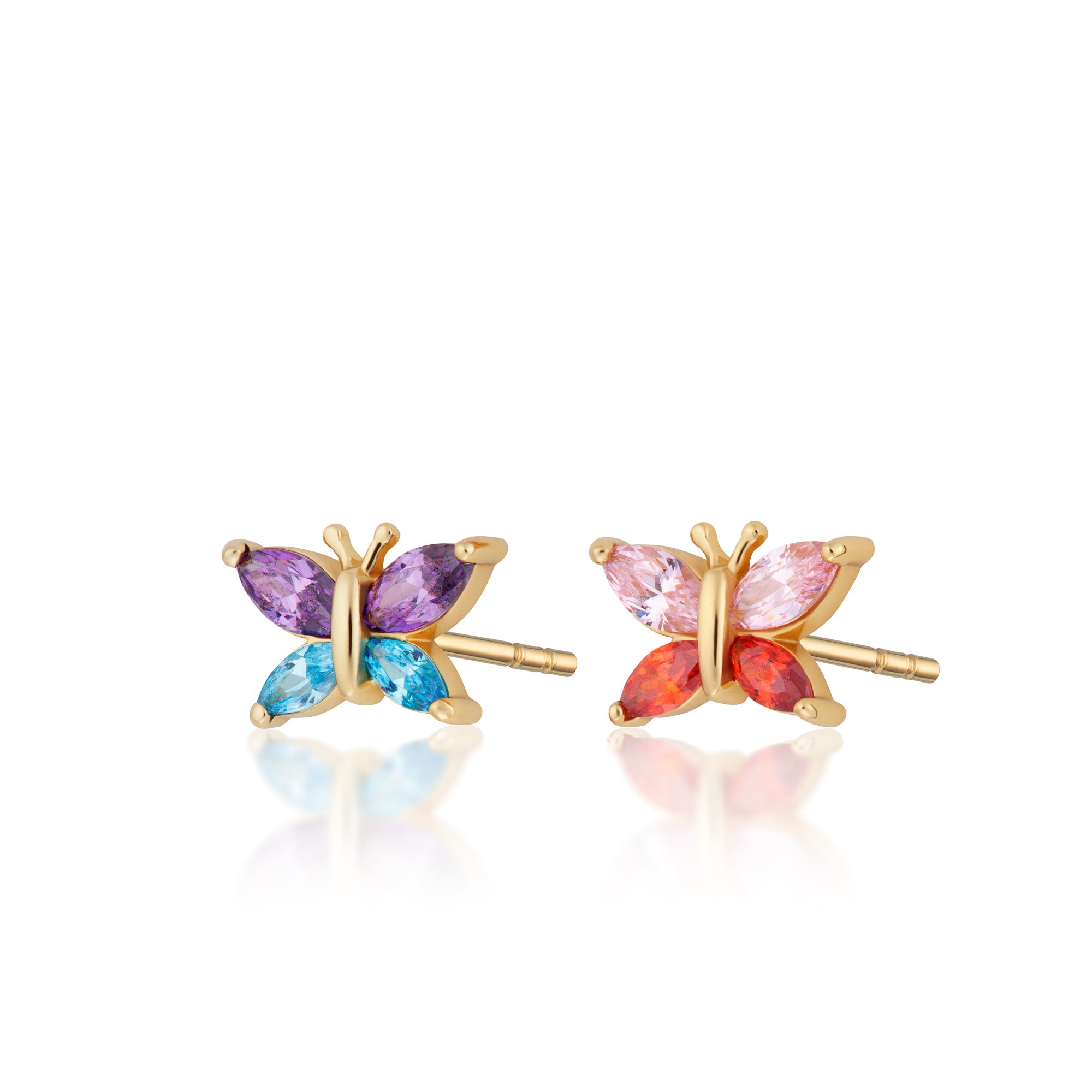 Hannah Martin Colour Pop Butterfly Stud Earrings
