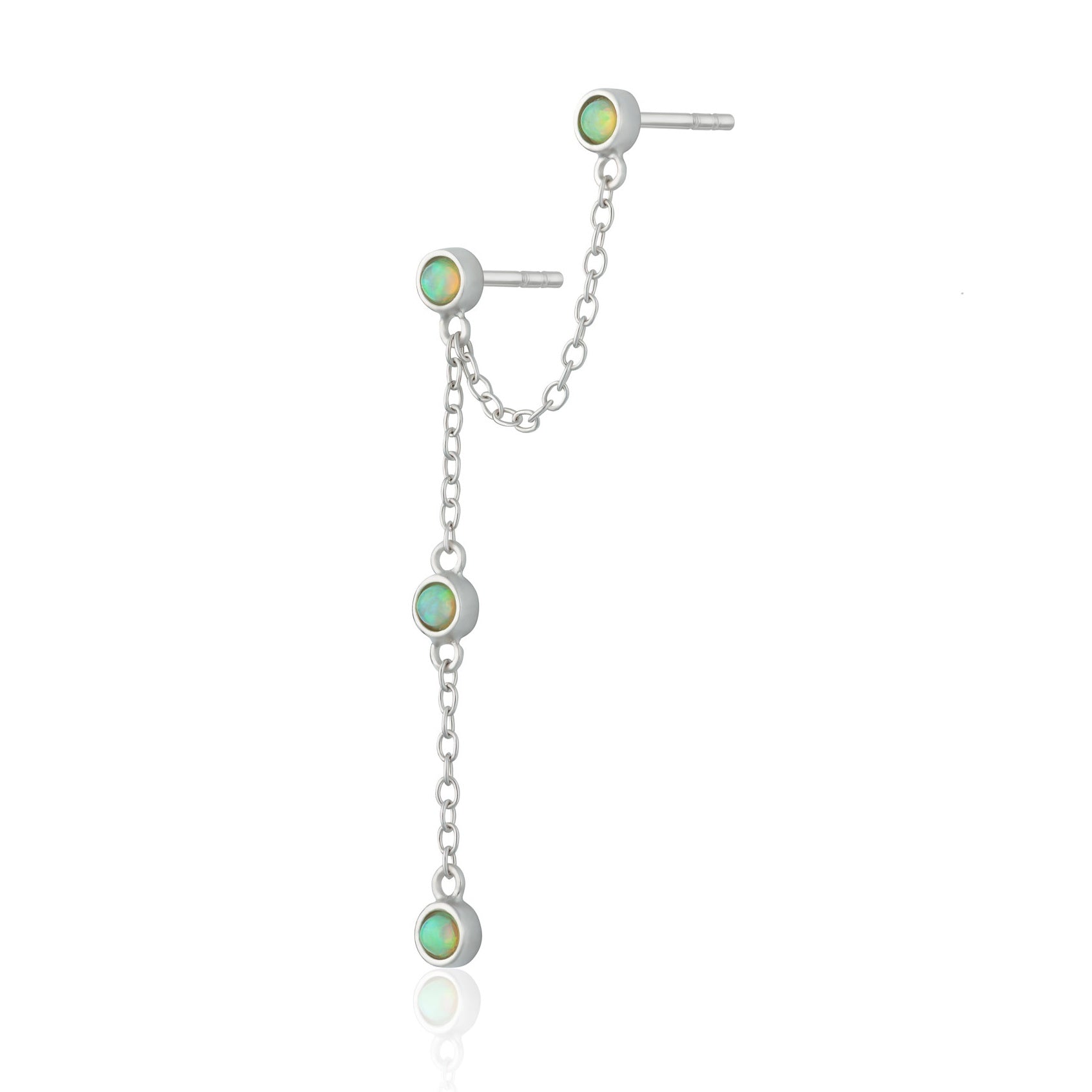 Lime Opal Chandelier Stud Single Earring