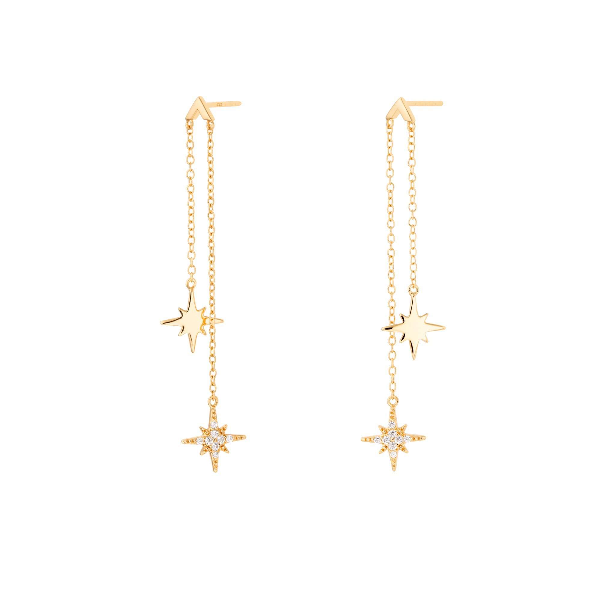 Double Drop Starburst Earrings