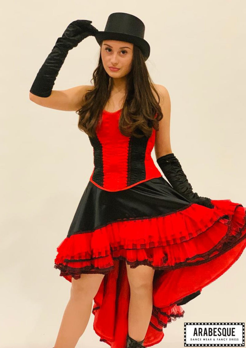 red and black fancy dress