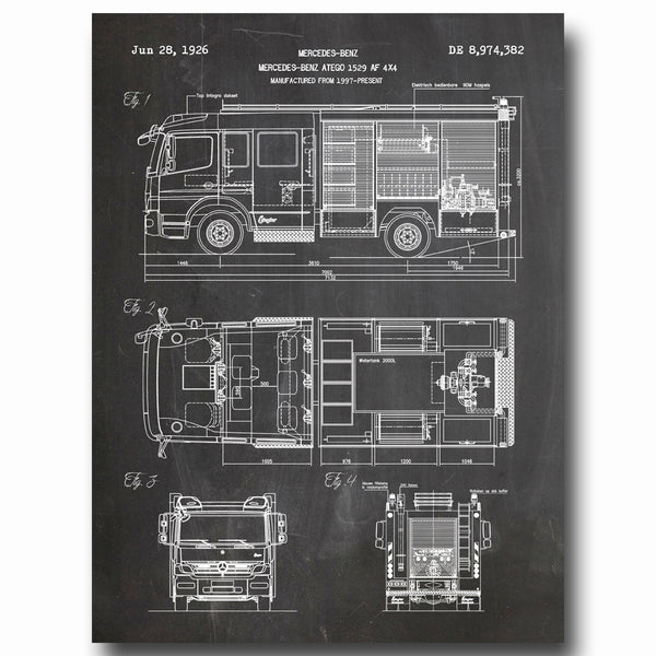 originálny_darček_na_vianoce_hasicske_vozidlo_mercedes_benz_atego_obraz_platno_dizajn_dar