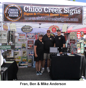 Fran, Ben, & Mike Anderson, Chico Creek Signs