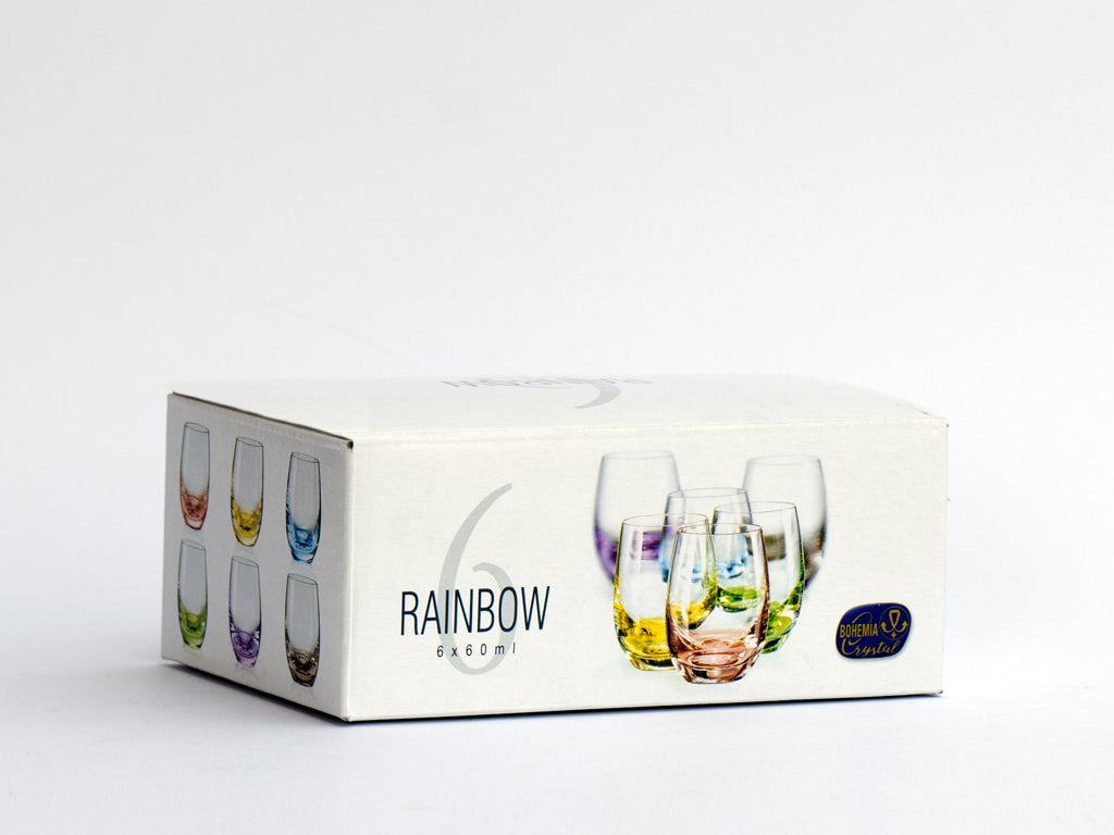 Rainbow shot glass box