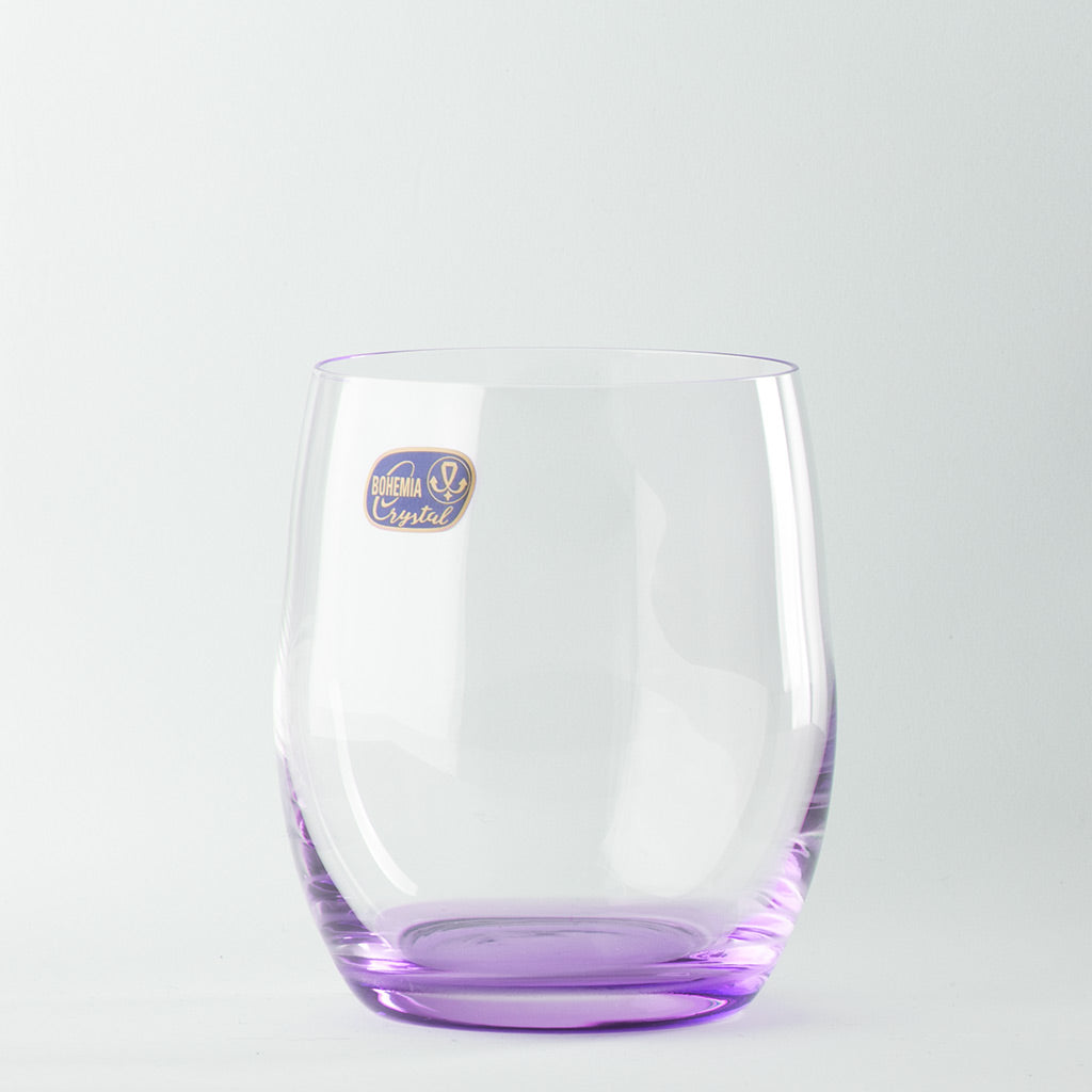 Rainbow purple color crystal glass