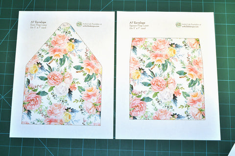 Artful Life Designs Floral A7 Envelope Liners