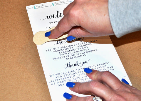 Fold and Crease Your Wedding Program Fans