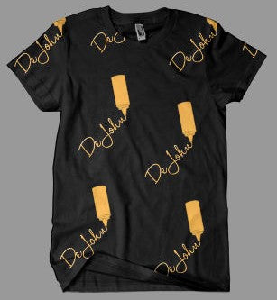 Band logo all over print tshirt mock