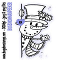 Digi stamp snowman peeker from Bugaboo Stamps