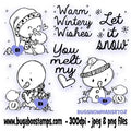 Another Cute Snowman Digi Stamp th Sentiments Images, Digi stamps, clip art, coloring pages and illustrations from Bugaboo Stamps